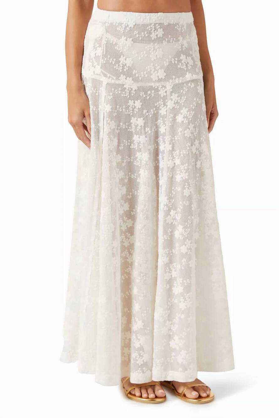 NEW PQ SWIM evie cover up skirt in ivory
